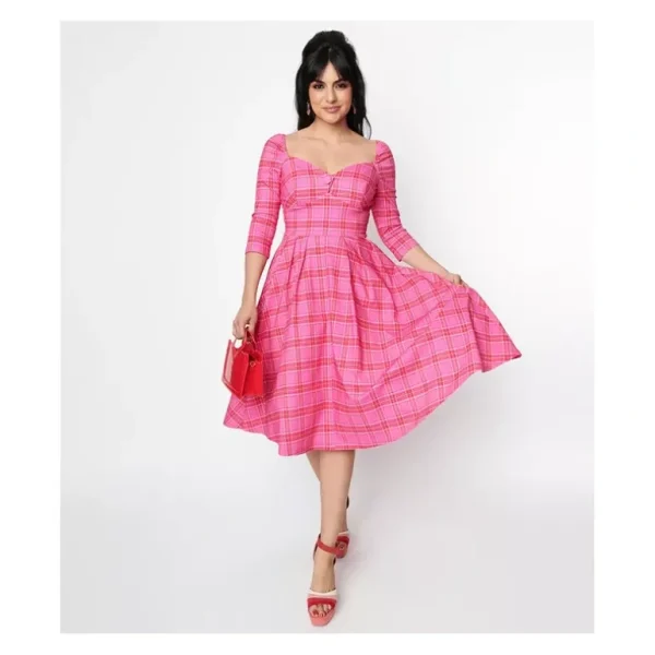 Unique Vintage Plaid Pleated Skirt Lamar Swing Dress - a world of fashionable women's clothing, including a wide selection of dresses and trendy accessories.> Hat
