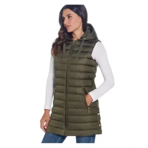 Fashion<Weatherproof Hooded Channel Quilted Longline Vest - a world of fashionable women's clothing, including a wide selection of dresses and trendy accessories.