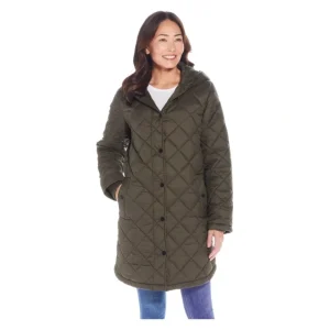 Weatherproof Hooded Diamond Quilted Coat - a world of fashionable women's clothing, including a wide selection of dresses and trendy accessories.> Coats