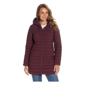 Weatherproof Hooded Shaped Puffer with Stretch - a world of fashionable women's clothing, including a wide selection of dresses and trendy accessories.> Coats