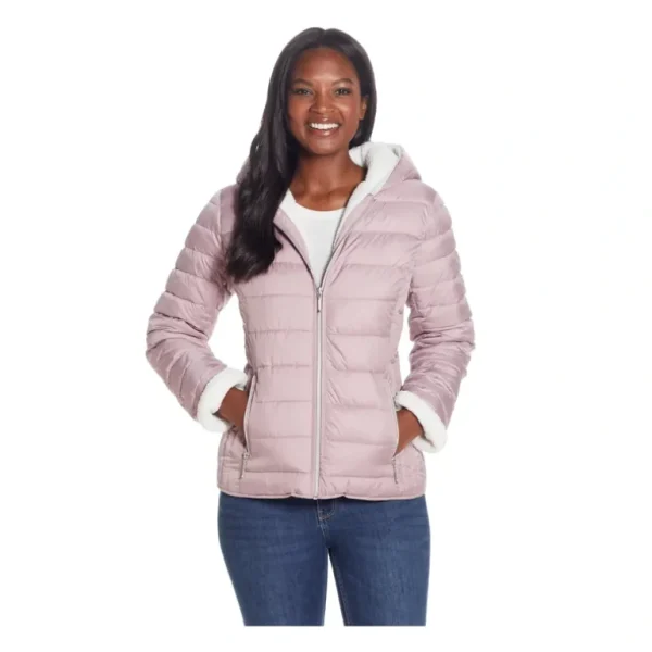 Weatherproof Sherpa Lined Channel Quilt Pufferacket - a world of fashionable women's clothing, including a wide selection of dresses and trendy accessories.> Coats