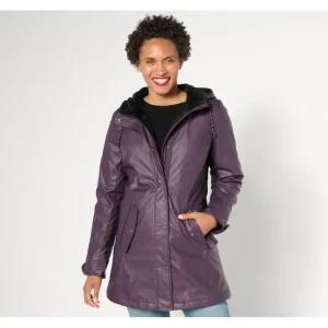 Weatherproof Water Resistant Rain Coat with Drawcord Hood - a world of fashionable women's clothing, including a wide selection of dresses and trendy accessories.> Coats
