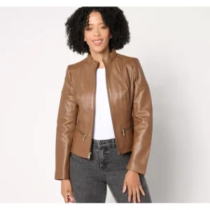Wilson's Leather Caitlin Scuba Leather Jacket - a world of fashionable women's clothing, including a wide selection of dresses and trendy accessories.> Hat