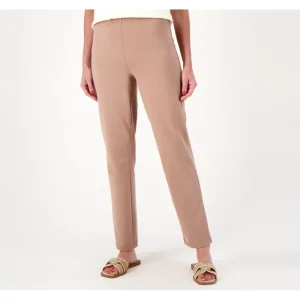 Fashion<Women With Control Petite Cotton Jersey Pull On Slim Pants - a world of fashionable women's clothing, including a wide selection of dresses and trendy accessories.