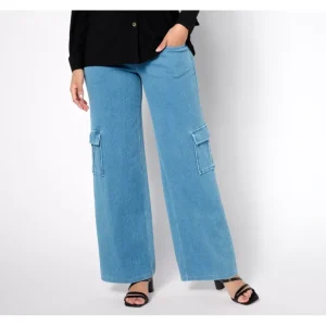 Women with Control Petite Prime Stretch Denim 2 Cargo Pants - a world of fashionable women's clothing, including a wide selection of dresses and trendy accessories.> Hat