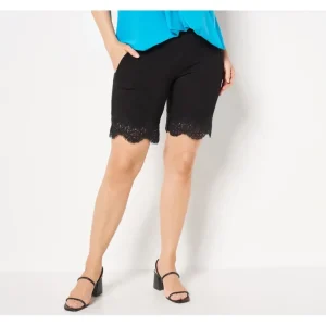 Women with Control Regular Prime Stretch Denim Short w/ Lace Trim - a world of fashionable women's clothing, including a wide selection of dresses and trendy accessories.> Hat