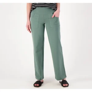 Fashion<Women with Control Tall Cotton Jersey Straight Leg Pants - a world of fashionable women's clothing, including a wide selection of dresses and trendy accessories.