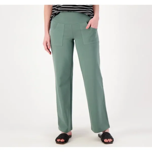 Fashion<Women with Control Tall Cotton Jersey Straight Leg Pants - a world of fashionable women's clothing, including a wide selection of dresses and trendy accessories.
