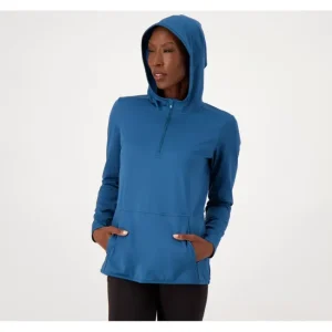 Fashion<zuda Half Zip Jacket with Front Pocket and Hood - a world of fashionable women's clothing, including a wide selection of dresses and trendy accessories.