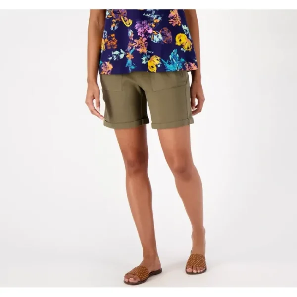 Shop All<zuda Knit Twill Utility Short - a world of fashionable women's clothing, including a wide selection of dresses and trendy accessories.