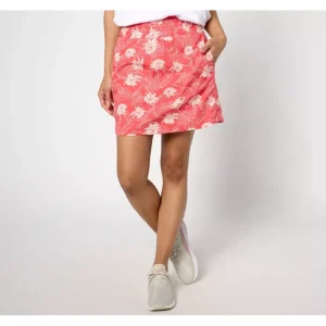 zuda Petite Stretch Woven Ripstop Printed Skort - a world of fashionable women's clothing, including a wide selection of dresses and trendy accessories.> Hat