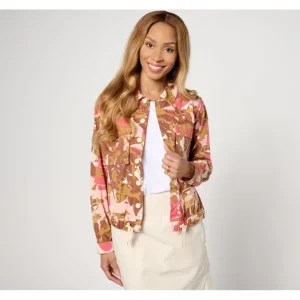 Fashion<zuda Stretch Woven Ripstop Collared Jacket - a world of fashionable women's clothing, including a wide selection of dresses and trendy accessories.