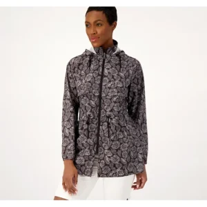 Fashion<zuda Woven Cinched Waist Hooded Anorak Jacket - a world of fashionable women's clothing, including a wide selection of dresses and trendy accessories.