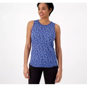 Fashion<zuda Z-Cool Jersey Printed Forward Seam Tank - a world of fashionable women's clothing, including a wide selection of dresses and trendy accessories.