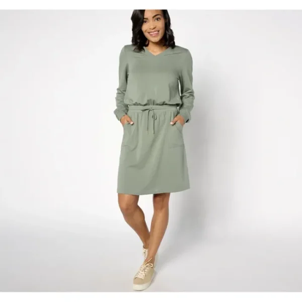 Dresses<zuda Z-Knit Petite French Terry Dress - a world of fashionable women's clothing, including a wide selection of dresses and trendy accessories.